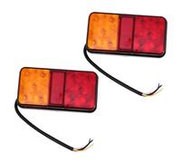JECOMPRIS Lot de 2 Feux Arrière de Remorque LED 10 LED 12 V Étanches, Clignotants pour Camion et Caravane, Éclairage Puissant pour Conduite Nocturne, Accessoires de Sécurité pour Poids