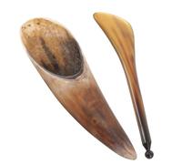 JECOMPRIS Lot de 2 Grattoirs en Corne de Bœuf Outils de Massage Compact Outil de Grattage à L'Usure Massage Visage et Corps Détente à Pratique et Solide pour Adultes