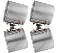 JECOMPRIS Lot de 2 Mangeoires pour Oiseaux en INOX 5,5 Cm avec Pince, Bols pour Cage Perroquet et Perruche, Distributeurs d'eau et Nourriture Pratiques pour Accessoires Cages à Oiseaux