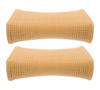 JECOMPRIS Lot de 2 Oreillers Cervicaux Imitation Rotin pour Sauna et Spa, Grand Format Naturel, Coussins de Nuque Respirants et Légers, Adaptés Hammam, Salle de Sport et Relaxation