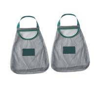 JECOMPRIS Lot de 2 Paquet à Légumes en Filet Suspendus Verts, Porte-ail et Oignons pour Conservation Optimale, Maille Respirante, Rangement Mural Multi-Usage Cuisine et Garde-Manger