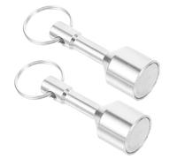 JECOMPRIS Lot de 2 Porte-clés Magnétiques Testeur D'or et Bijoux, Aimant Puissant Diamètre 17 Mm Force D'attraction 12 Kg, Outil Portable pour Test de Métaux Précieux, Vérification Pièces