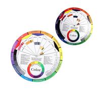 JECOMPRIS Lot de 2 Roues Chromatiques Rotatives pour Maquillage et Nail Art, 23 Cm et 14 Cm, Outil D’apprentissage des Couleurs, Nuancier Mixte Double Face pour Vernis à Ongles et Création