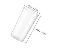 JECOMPRIS Lot de 2 Seaux à Fleurs Transparents en PE Résistant, Petit Format Rond, Vase Décoratif Polyvalent pour Arrangements Floraux, pour Maison, Bureau et Balcon, Récipient Pratique