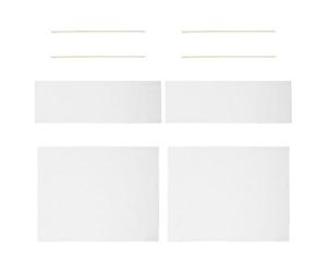 JECOMPRIS Lot de 2 Set de Set de Toiles de Chaise Pliante en Toile de Coton Blanc pour Siège de Remplacement de Chaise de Directeur Portable et Polyvalent, pour Maison et Bureau