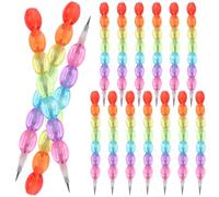 JECOMPRIS Lot de 20 Crayons Non Taille-crayon Empilables pour Étudiants, Crayons Fantaisie Transparents 2.0 Mm, Couleurs Vives, Fournitures Scolaires Créatives pour Dessin et Écriture