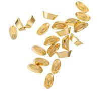 JECOMPRIS Lot de 20 Lingots Décoratifs Miniatures en Résine Dorée, Accessoire Miniature pour Maison de Poupée, Décor de Vitrine et Bricolage, Ornement Stable et Facile à Transporter