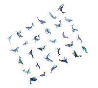 JECOMPRIS Lot de 3 Autocollants de Scrapbooking Baleine Bleue Feuilles DIY pour Carnet de Notes Matériau Solide Facile à Coller Décor Mural Garçon et Filles et Décoration Intérieure