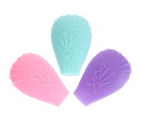 JECOMPRIS Lot de 3 Étuis Anti-poussière pour Pinceaux de Maquillage en Silicone, Protection Réutilisable et Lavable, Taille Moyenne, Couleurs Rose, Vert Clair et Violet, Accessoires
