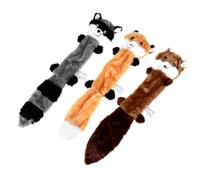 JECOMPRIS Lot de 3 Jouets à Mâcher pour Chiens en Peluche Couinement, Résistant et Solide, Forme d'animaux Cartoon, Réduit L'ennui, pour Chiots et Petits Chiens