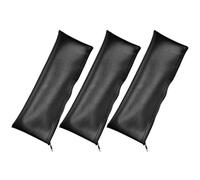 JECOMPRIS Lot de 3 Pochettes de Rangement pour Microphones Fermeture Éclair, Paquet de Transport en Pu Cuir, Protection Anti-poussière et Chocs, Format Long, pour Voyages et Scènes