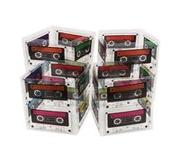 JECOMPRIS Lot de 4 Boîtes à Bonbons en Plastique Robustes Motif Cassette Audio Années 80 2 Grandes 2 Petites Boîtes à Friandises pour Fêtes D’Anniversaire et Décoration de Table Festive
