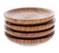JECOMPRIS Lot de 4 Bols à Condiments Ronds en Bois 75 CM Petits Bols à Sauce pour Sushi Trempette Plat d'Assaisonnement Couleur Rétro pour Table à Manger Cuisine