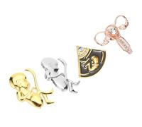 JECOMPRIS Lot de 4 Broches Ornementales en Alliage de Zinc Épingles Métalliques Décoratives, Thème Organes Bébé et Corps Humain, pour Vêtements Femme, Accessoires Mode Originaux