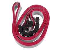 JECOMPRIS Lot de 4 Câbles Plats Gris 1 M Connecteurs Idc 16 Broches Pas 254 MM Fil Idc Flexible pour Câblage Interne Industriel et Électronique Assemblages Précis et Gain de Place