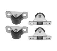 JECOMPRIS Lot de 4 Mini Roulettes Fixes pour Meubles, Mouvement Directionnel Précis, Design Compact en Chrome et Tpe, pour Projets Longue Durée