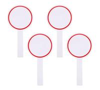 JECOMPRIS Lot de 4 Panneaux D'affichage Kt 10x20 Cm Rouge, Ardoises Effaçables à Sec Portables Face, Tableaux de Notation Multifonctionnels pour Jury et Vote en Bureau ou Scolaire