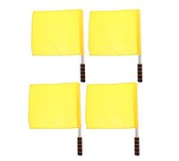 JECOMPRIS Lot de 4 Petits Drapeaux à Main en Polyester et Acier Inoxydable, Design Portatif pour Arbitres, pour Fêtes Sportives et Parades, Ambiance Festive Assurée