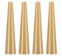 JECOMPRIS Lot de 4 Pieds de Planche à découper en Bois et cuivre : 5,9 x 1,2 cm ; rehausseur pour présentoir à Bijoux ; Mini Pieds Coniques pour Meubles, Tables et canapés.