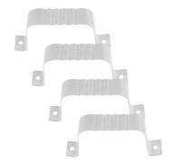 JECOMPRIS Lot de 4 Sangles D'adaptation de Gouttière en Alliage D'aluminium Blanc, Clips Carrés Robustes pour Conduite de Gouttière, Améliore Drainage et Entretien Maison