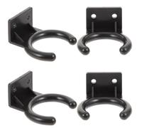 JECOMPRIS Lot de 4 Supports Muraux pour Microphone en Plastique, Diamètre Intérieur 33 Mm, Crochets de Rangement Compacts pour Micro sans Fil, Accessoires pour Karaoké, Studio et Salle