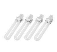 JECOMPRIS Lot de 4 Tubes Lumineux 12W U-Forme pour Lampe Uv, Pièces de Rechange pour Lampe Ongles LED Uv, Séchage Vernis Gel Semi Durci, Usage Salon Nail Art