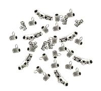 JECOMPRIS Lot de 40 Pendentifs en Alliage Argenté Tibétain Vintage, Breloques Décoratives Fines pour Création de Bijoux et Art Craft Plusieurs styles