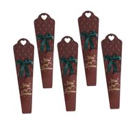 JECOMPRIS Lot de 5 Boîtes à Fleurs en Papier Cœur, Sachets Individuels pour Bouquets, Couleur Rouge Foncé, Emballage Élégant pour Compositions de Fleurs, Utilisation Boutique et Présent,