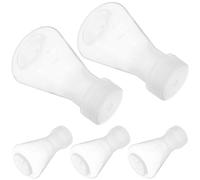 JECOMPRIS Lot de 5 Flacons Coniques en Plastique 100 Ml Couvercle, Fond Plat Stable, Résistance Haute Température, pour Labo Chimie et Expériences Scientifiques