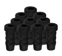 JECOMPRIS Lot de 50 Inserts de Douille de Roulette de Chaise en Plastique Noir, Manchon de 8mm de Diamètre, Protection Stable pour Pieds de Fauteuil Roulant, pour Bureau et Maison
