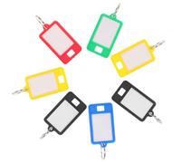 JECOMPRIS Lot de 50 Porte-clés en Plastique Colorés Réutilisables avec Anneau pour Identification Claire des Clés et Clés USB pour Hôtels et Armoires