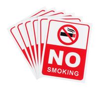 JECOMPRIS Lot de 6 Autocollants Panneau «interdiction de Fumer» en Vinyle Auto-adhésif, Format Moyen, Couleur Rouge et Blanc, pour Portes, Fenêtres et Voitures, Signalisation Sécurité