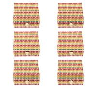 JECOMPRIS Lot de 6 Boîtes à Trésors en Bambou Miniatures Colorées, Coffrets de Rangement pour Bijoux, Boîtes à Savonnette Multifonctions pour Organisation de Bureau et Objets Personnels