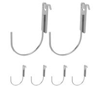 JECOMPRIS Lot de 6 Crochets Suspendre en Acier Inoxydable, Crochets Muraux de J Grosse Taille, Supports Robustes pour Panneaux Perforés, pour Organisation Garage, Atelier Cuisine