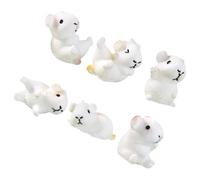 JECOMPRIS Lot de 6 Figurines Miniatures de Cochons D’Inde en Résine Réaliste pour Décoration de Micro-paysages et Maisons de Poupées, Légères et Adaptées à Intérieur et Extérieur, Ornements