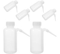 JECOMPRIS Lot de 6 Flacons Laveurs 250 Ml en Polyéthylène Semi-transparent Bouchon à Vis, Flacons Souples pour Rinçage Précis en Laboratoire, Distributeurs de Liquide Résistants et
