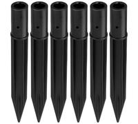 JECOMPRIS Lot de 6 Piquets de Rechange en Abs pour Lampes Solaires Extérieures, 160 Mm de Long, Diamètre 16,8 Mm, Piquets Robustes et Résistants aux Intempéries pour Éclairage de Jardin