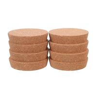 JECOMPRIS Lot de 8 Bouchons de Liège Coniques 9,3 X 8,7 X 2 Cm, Étanches à L'air, Réutilisables, pour Bouteilles de Vin, Carafes et Dame-jeanne - Accessoires de Bar et Conservation Optimale