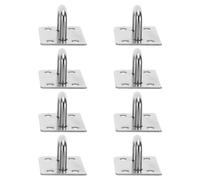 JECOMPRIS Lot de 8 Crochets Muraux en Acier Inoxydable Crochets en U Moyens pour Fixation Plafond, Support Robuste pour Paquet de Frappe, Balançoire et Hamac, Plaque D’ancrage Marine