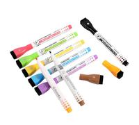 JECOMPRIS Lot de 8 Marqueurs Effaçables à Sec Magnétiques, Pointes Fines, Couleurs Vives Assorties, pour Tableau Blanc, Calendrier et Usage Scolaire ou Bureau, Stylos Feutres Solide et Non