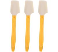 JECOMPRIS Lot de 8 Petites Spatules Racloirs en Silicone Jaune, Mini Spatules Souples pour Bocaux, Racloir à Crème à Gâteau, Ustensiles Cuisine Polyvalents pour Pâtisserie et Confiture,
