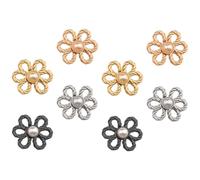 JECOMPRIS Lot de 8 Serrage-tailles Ajustables pour Jeans, Boutons de Taille de Fleur, Pince sans Clous, Couleurs Variées, Fournitures de Couture pour Réglage Précis du Pantalon