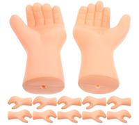 JECOMPRIS Mains en Plastique Flexibles Kit de 6 Paires pour Accessoires de Poupées Artisanales et Pièces de Rechange pour Fabrication de Marionnettes Usage Créatif