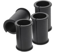 JECOMPRIS Manchon en Caoutchouc Noir pour Microphone, Joint Antichoc Pratique, Lot de 4 Pièces Compatibles Ecm-nv1, Ecm-xm1, pour Enregistrement Suspendre Micro, Accessoire Portable