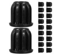 JECOMPRIS Manchons pour Roulette de Chaise Pivotante Lot de 20 Accessoires en Nylon Noir pour Chaises d'Ordinateur Utilisation en Écoles et Bureaux