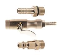 JECOMPRIS Mandrin de Gonflage à Verrouillage Automatique en Laiton Haute Dureté Embout de Valve Type Allemand Argenté Compatible Voitures Motos et Suv Outil Précis pour Compresseur