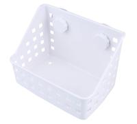 JECOMPRIS Mangeoire Pratique pour Lapins et Cochons d'Inde en PP Blanc Support Herbe et Ventouse, pour L'alimentation des Petits Animaux Domestiques
