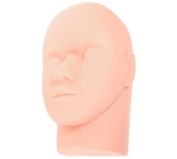 JECOMPRIS Mannequin Tête pour Pose d'Extensions de Cils, Entraînement Maquillage Visage, Nettoyable à L'Eau Démaquillant, pour Débutants