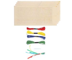 JECOMPRIS Marque-pages en Bois à Broder Kit de Point de Croix pour Garçon et Filles, Signets Délicats à Suspendre, Accessoires DIY pour Lecture et Décoration Manuelle
