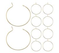 JECOMPRIS Marque-Verres à Vin DIY 150 Pcs Bagues 25 MM Plaquées Or Marqueurs de Verre de Fête Réutilisables pour Mariages et Anniversaires Accessoires Vin pour Identification Facile